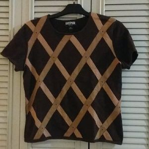 Kasper Brown Knit Top